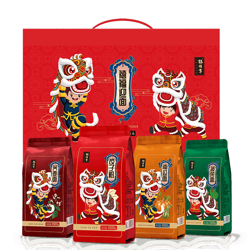粮佰年禧福迎面面粉礼盒