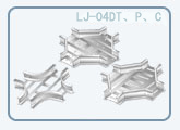 LJ-04DT、P、C型铝镁合金水平四通桥架