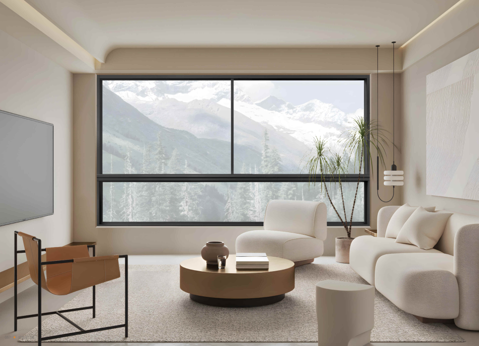 T39 thermal break slim sliding window