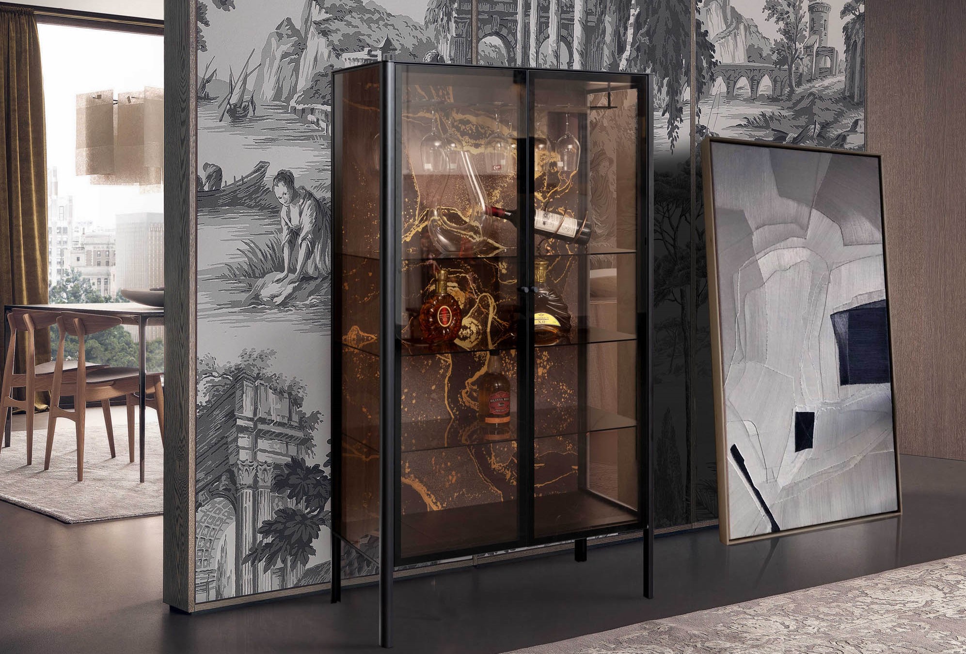 ROUND CORNER ALUMINUM SIDE CABINET