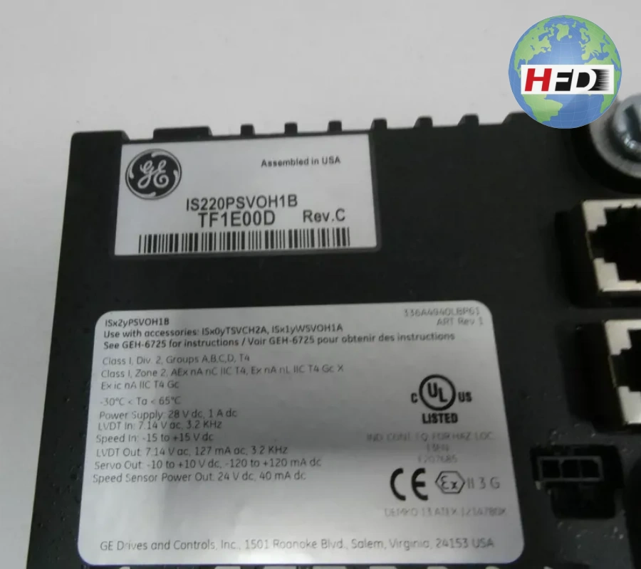 GE IS220PSVOH1B 伺服 I/O 模块