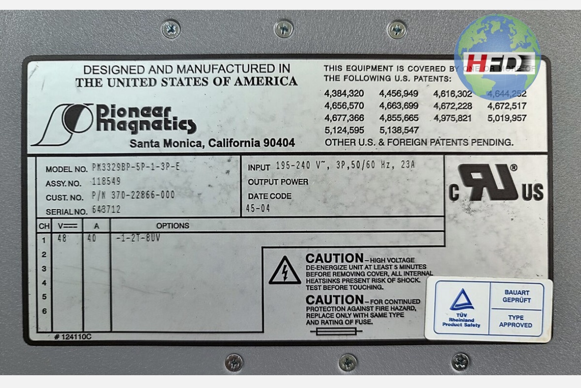 PIONEER MAGNETICS 电源 PM3329BP-5P-1-3P-E