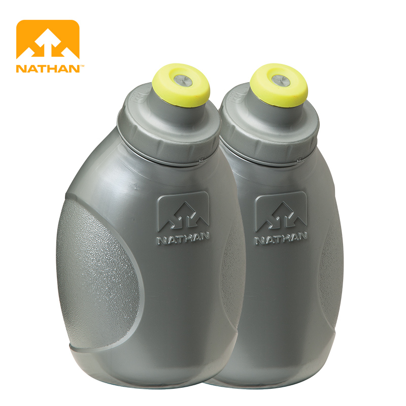 NATHAN Push-Pull Cap Flask 人体工学运动水壶（两件装）4586