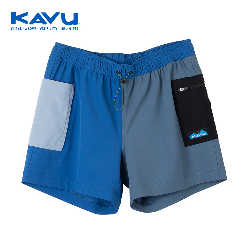 KAVU春夏季2022新款撞色中腰束绳户外休闲运动速干短裤女夏天6143