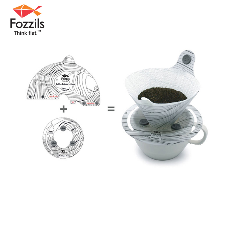 Fozzils思平创意户外露营便携耐高温折叠手冲咖啡滤滴器 4233