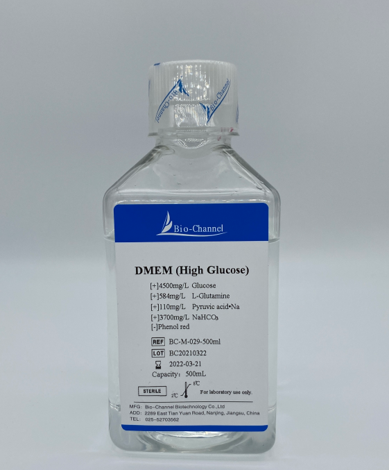 DMEM 培養(yǎng)基(高糖,無酚紅) BC-M-029-500ml
