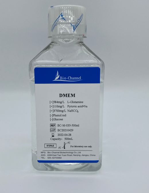 DMEM培養(yǎng)基(無(wú)糖,無(wú)酚紅) BC-M-035-500ml