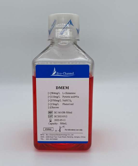DMEM培養(yǎng)基(無(wú)糖,含酚紅) BC-M-038-500ml