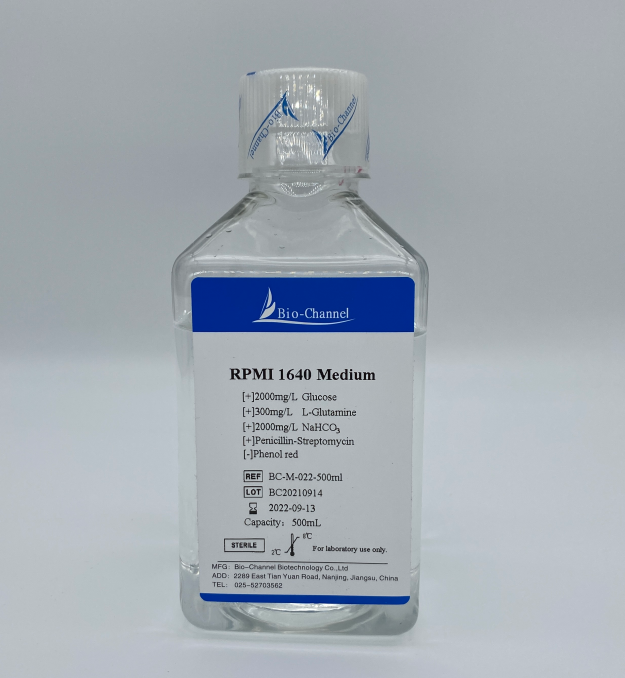 RPMI 1640培養(yǎng)基(無(wú)酚紅，含雙抗) BC-M-022-500ml