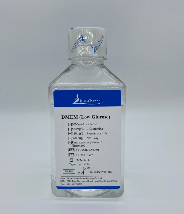 DMEM培養(yǎng)基 (低糖,無酚紅，含雙抗) BC-M-025-500ml