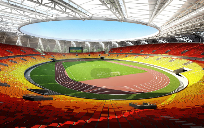 宜昌奥林匹克体育中心聚脲工程