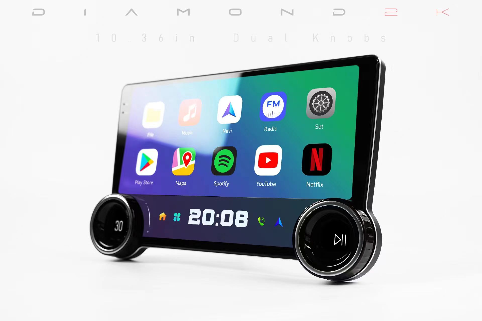 X8 10.1英寸双旋钮车机大屏导航4+64G carplay