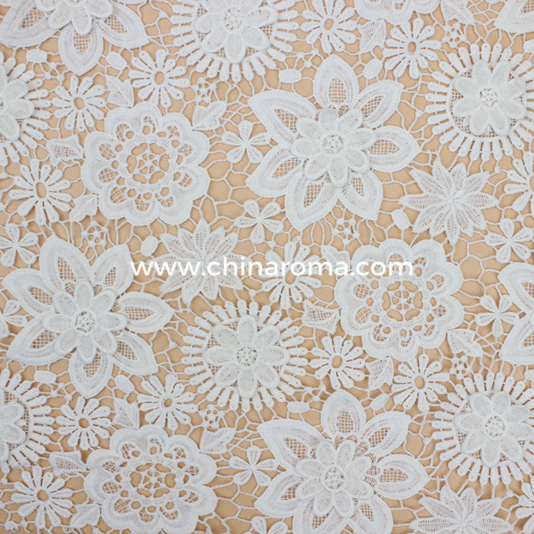 2017 african embroidery fabric for wedding dress lace 3d lace fabric