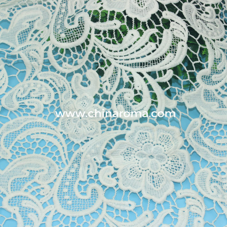 100%polyester flower Guipure Lace / Chemical Lace /Cupion Lace Fabric