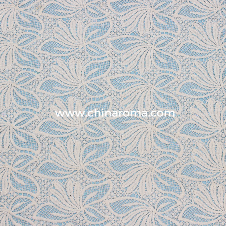 100% polyester milky yarn soft french lace fabric