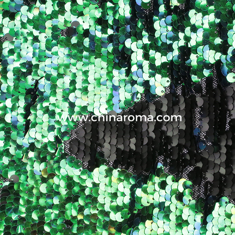 Double sided color changing reversible wholesale sequin fabric