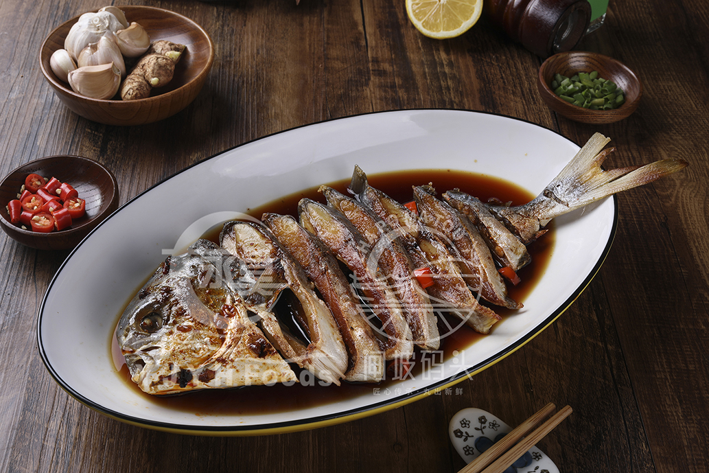 一夜埕金鲳鱼串干