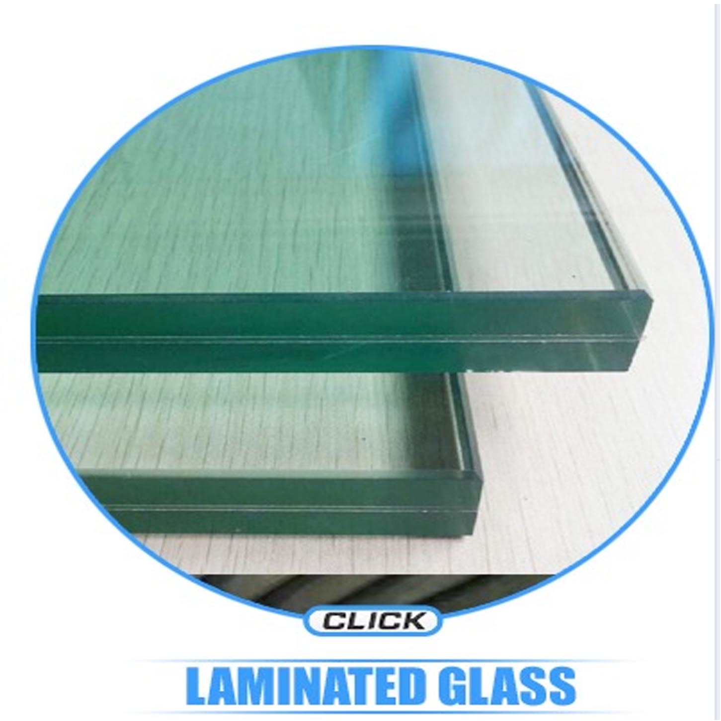 Clear Glass+Clear PVB film Laminated Glass