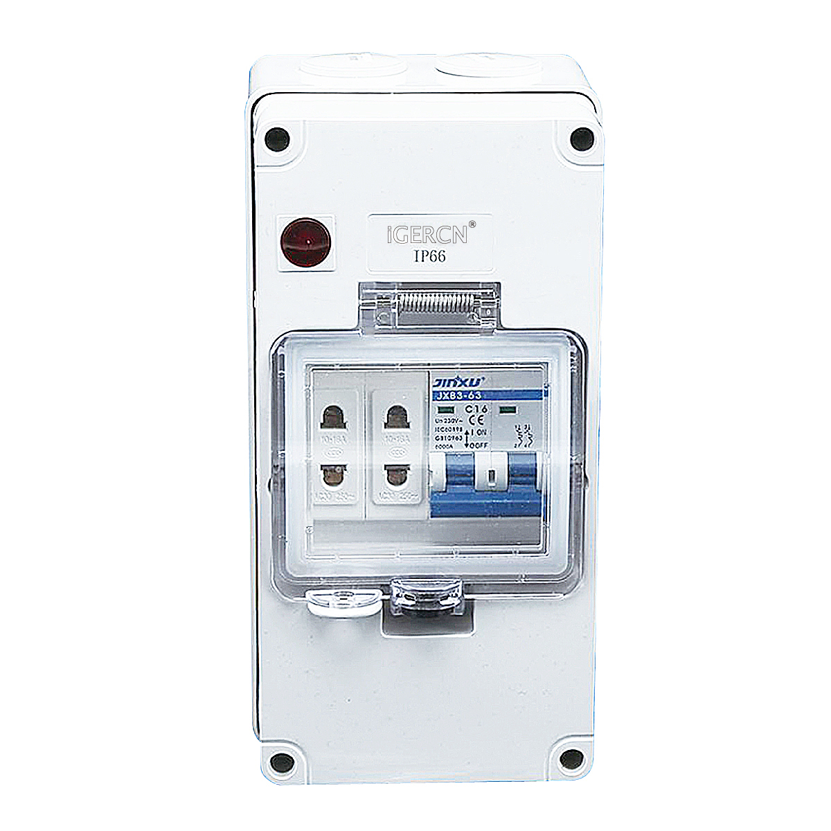 IGLCB4N-1G2TW(1Gang Switch 2Gang Socket 10A-250V~)