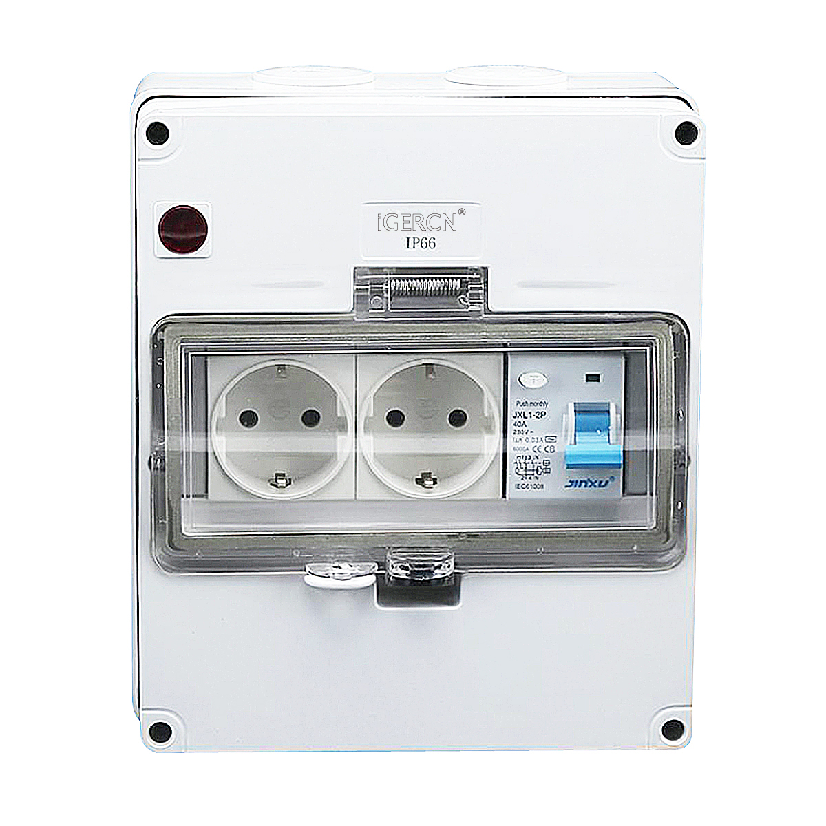 IGLCB8N-1G2SR(1Gang Switch 2Gang Socket 16A-250V~)