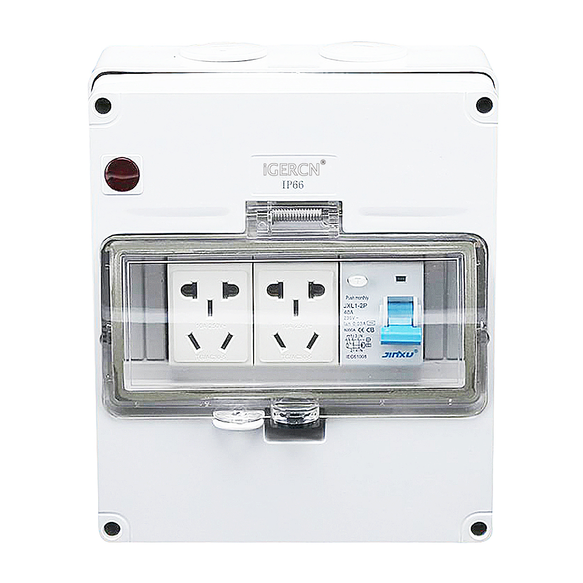 IGLCB8N-1G2FH(1Gang Switch 2Gang Socket 10A-250V~)