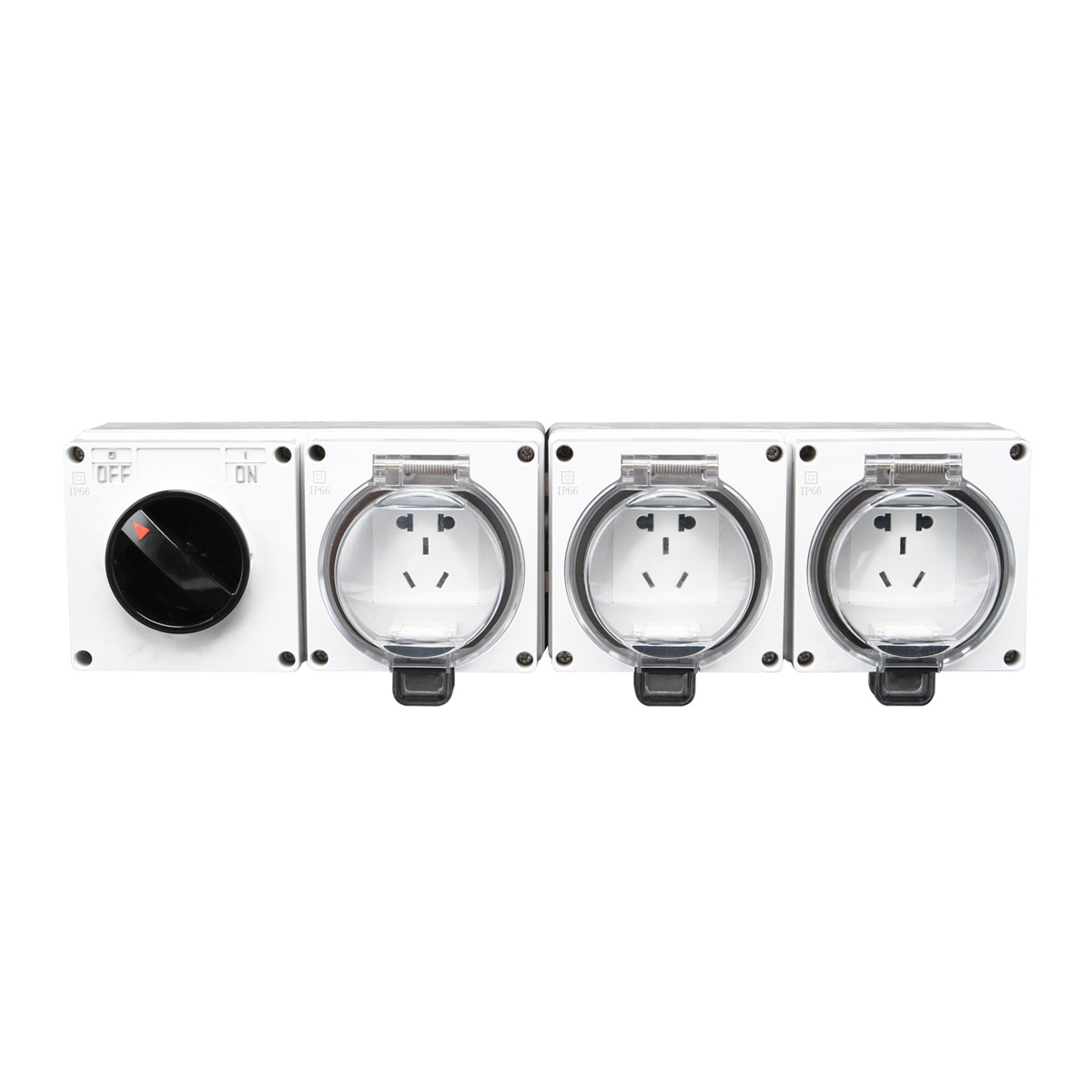 IGL66-S3FH(1Gang Switch 3Gang Socket 10A-250V~)