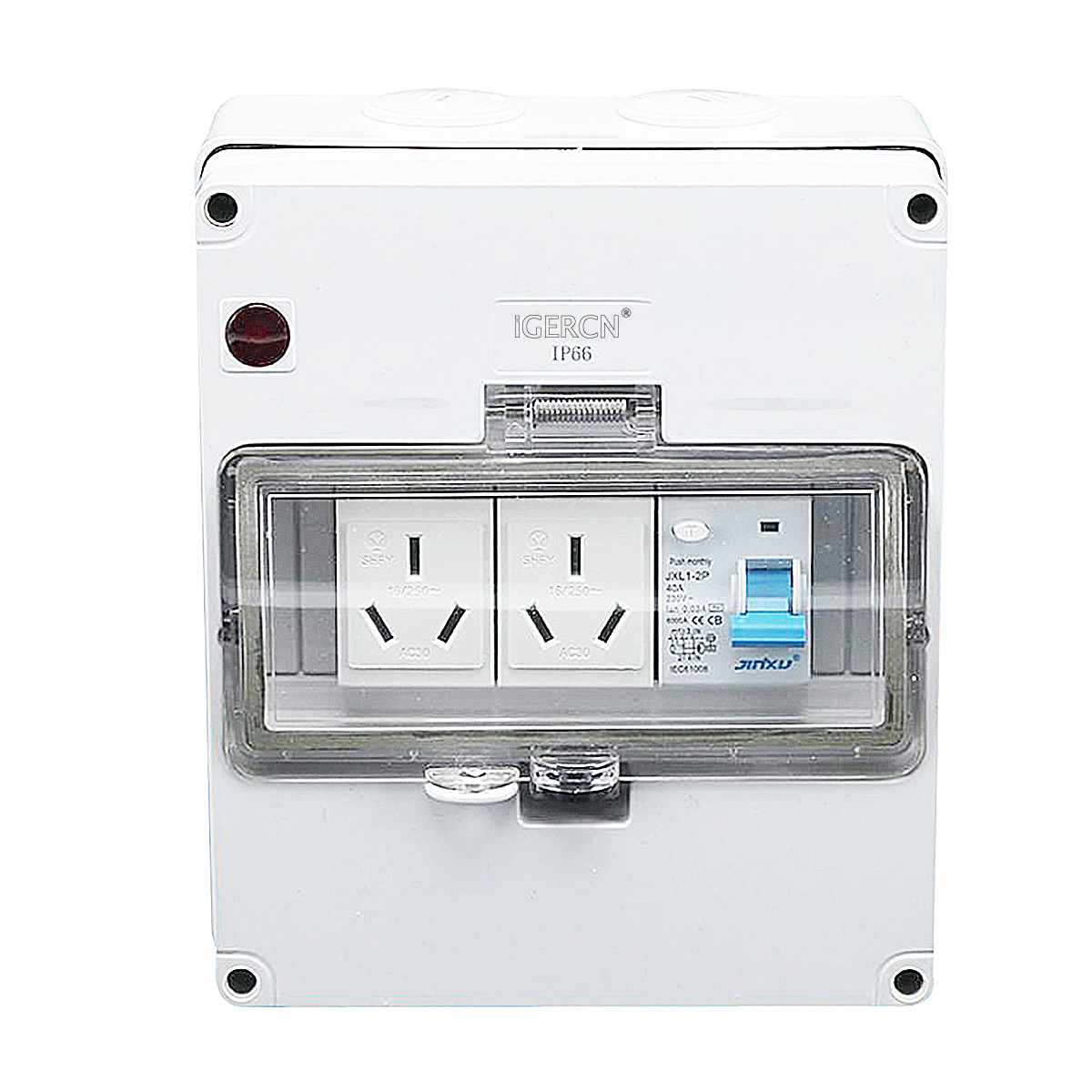 IGLCB8N-1G2TS(1Gang Switch 2Gang Socket 16A-250V~)