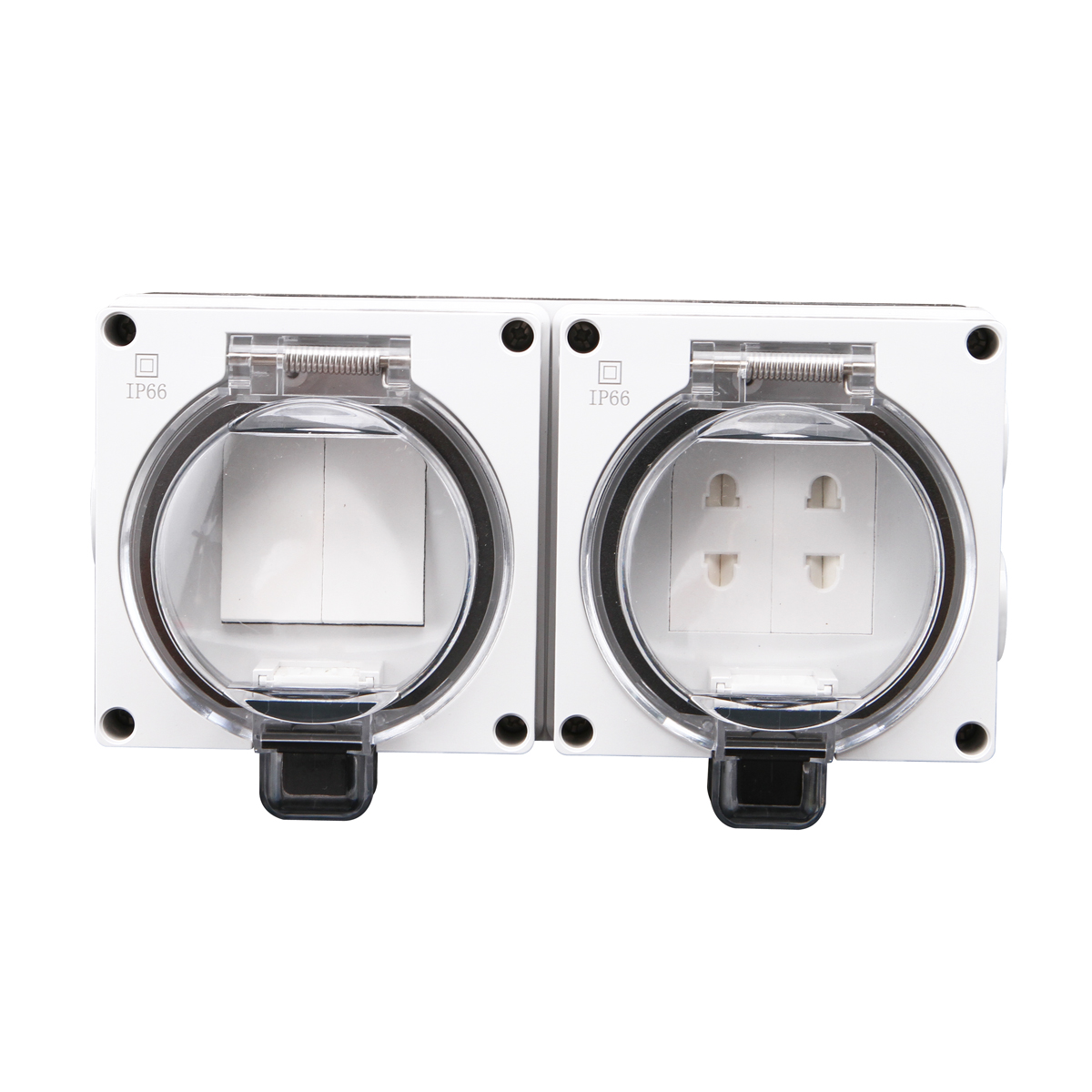 IGL66-2S2TW(2Gang Switch Socket 10A-250V~)