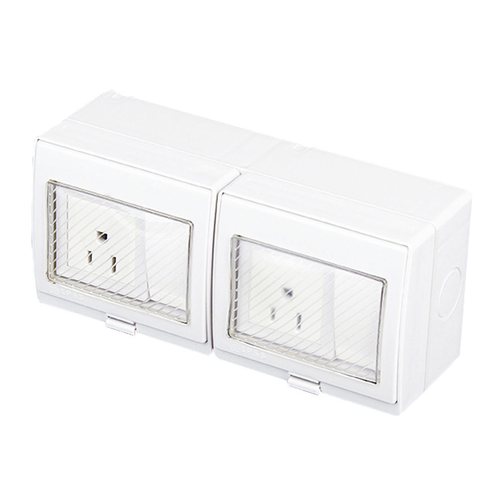 IGL-2AMS(2Gang Switch 2Gang Socket 16A/250V~)