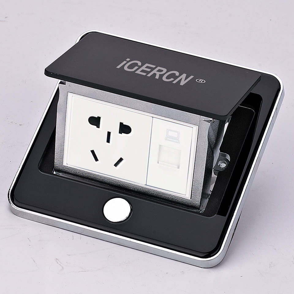 2021 NEW Five Hole Toughened Glass Floor Socket