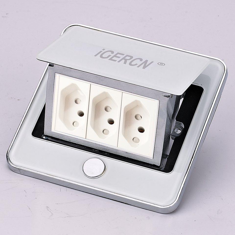 2021 NEW Brazil Toughened Glass Floor Socket