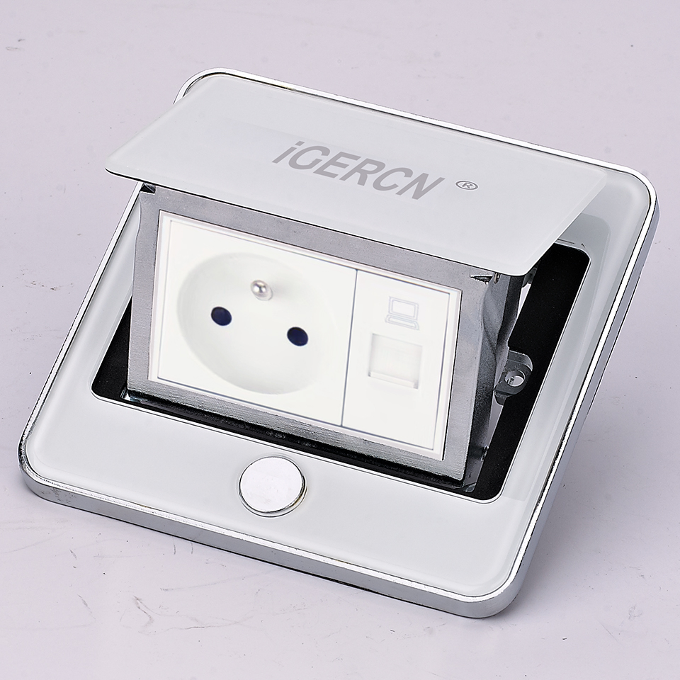 2021 NEW French Toughened Glass Floor Socket