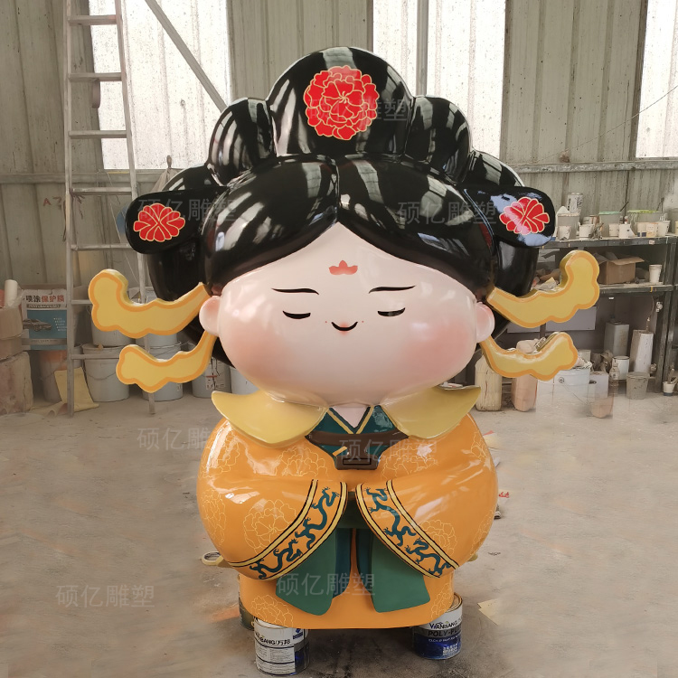 卡通少数民族人物雕塑