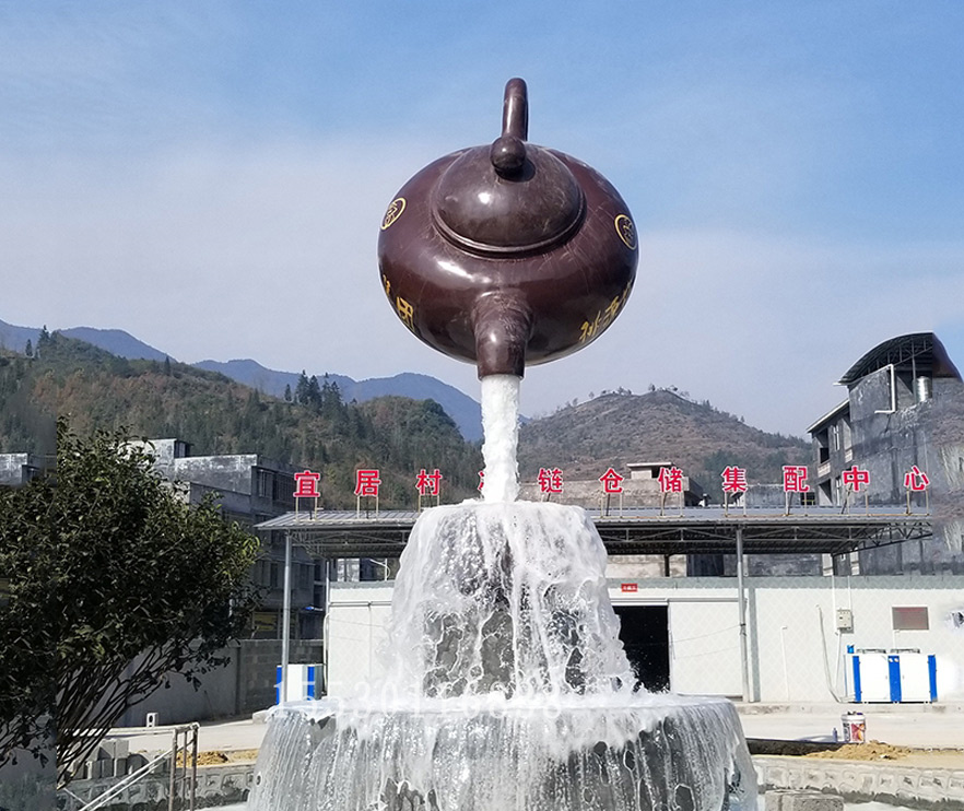 景区玻璃钢天壶雕塑摆件