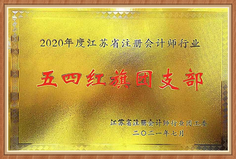 2020年度江苏省注册会计师行业五四红旗团支部