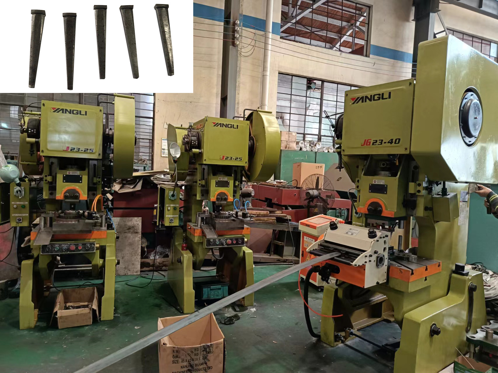 Cut masonry nail making machine