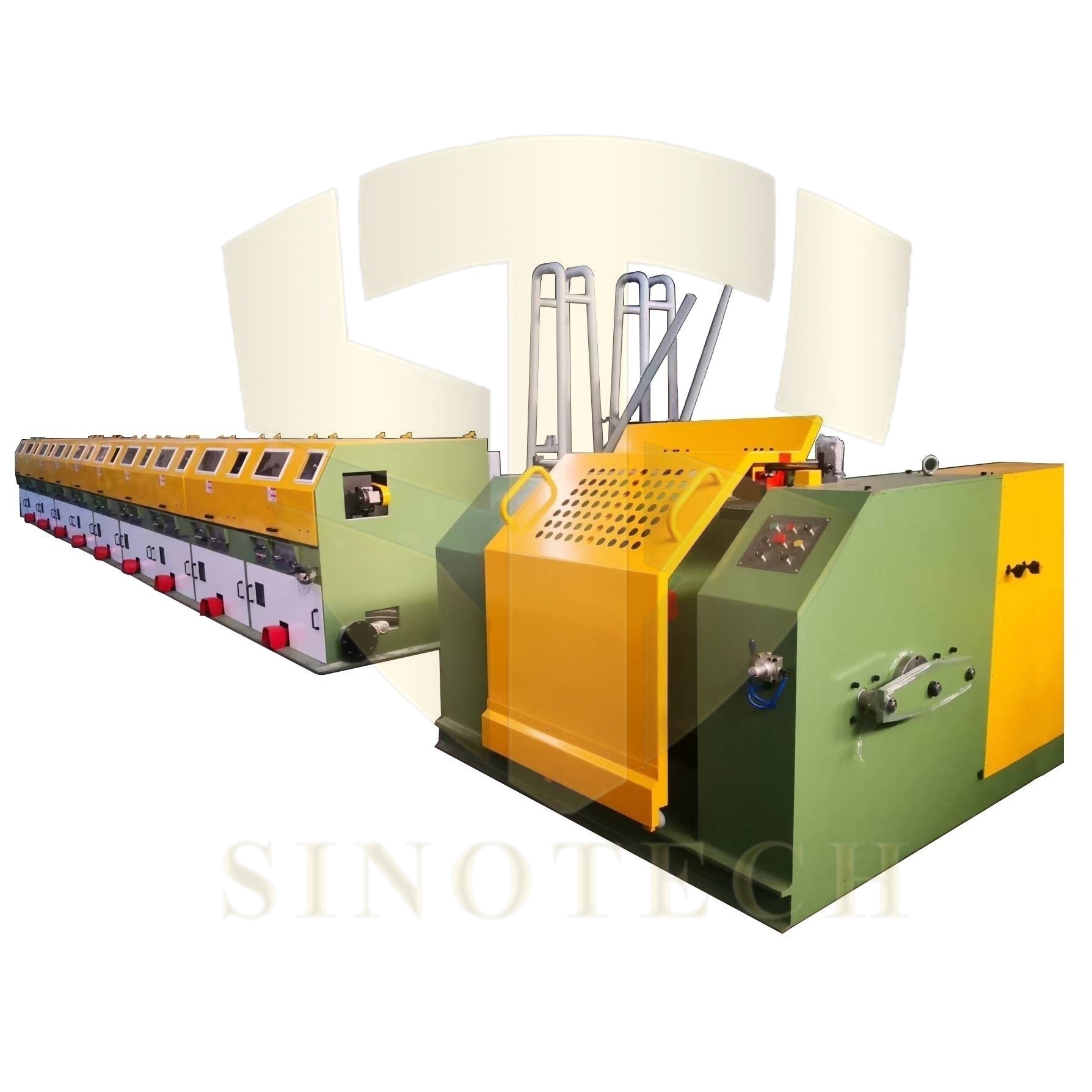 Straight line type wire drawing machine
