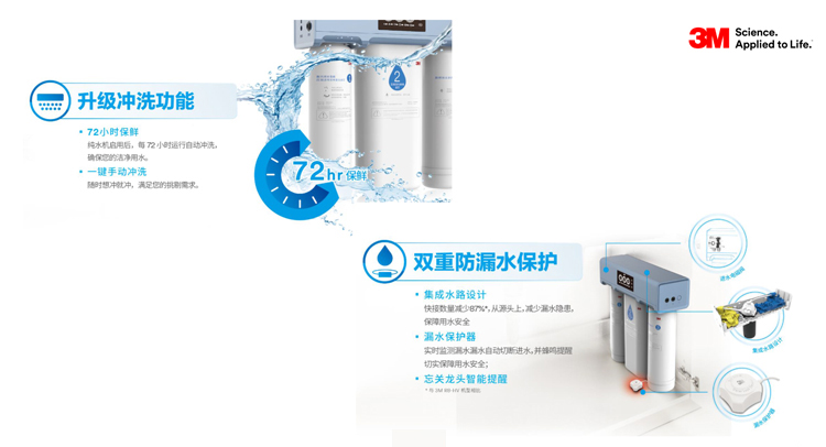 3M净水器R8S-VB家用厨房反渗透无桶纯水机