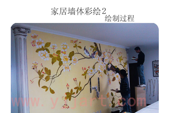 家庭背景墙彩绘