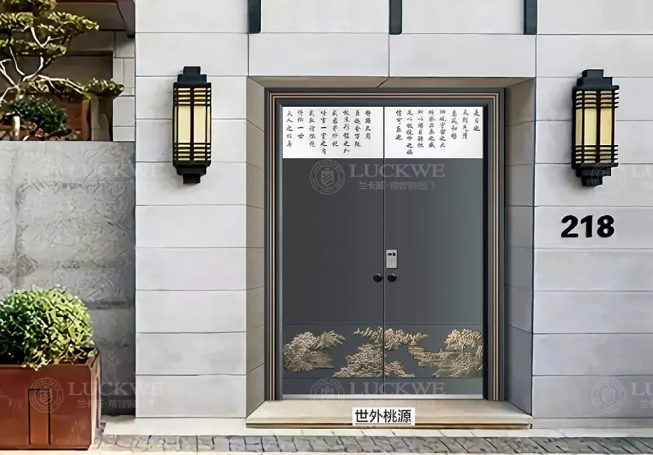 鑲嵌銅門-世外桃源