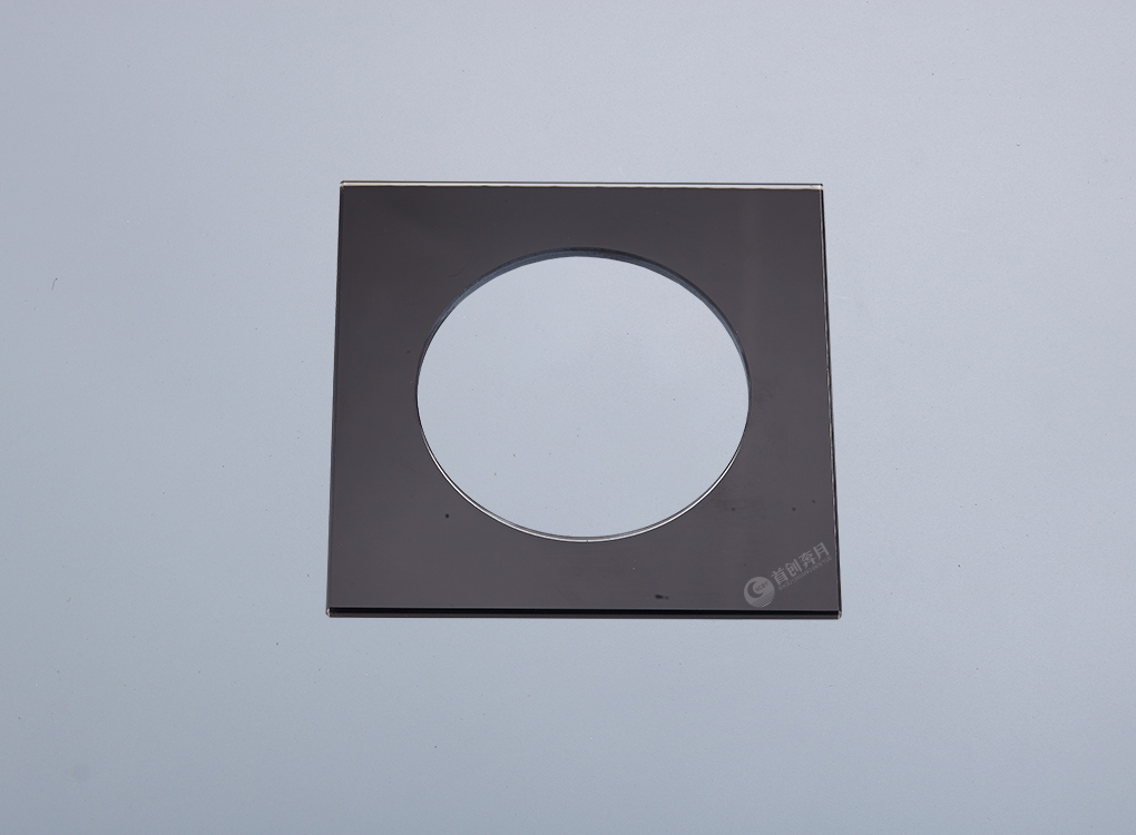 奔月圆形一位玻璃面板（黑色）