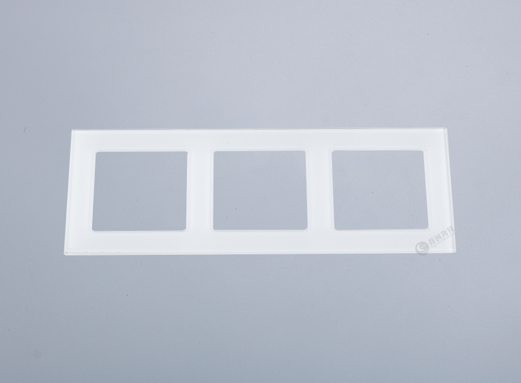 奔月方形三位玻璃面板（白色）