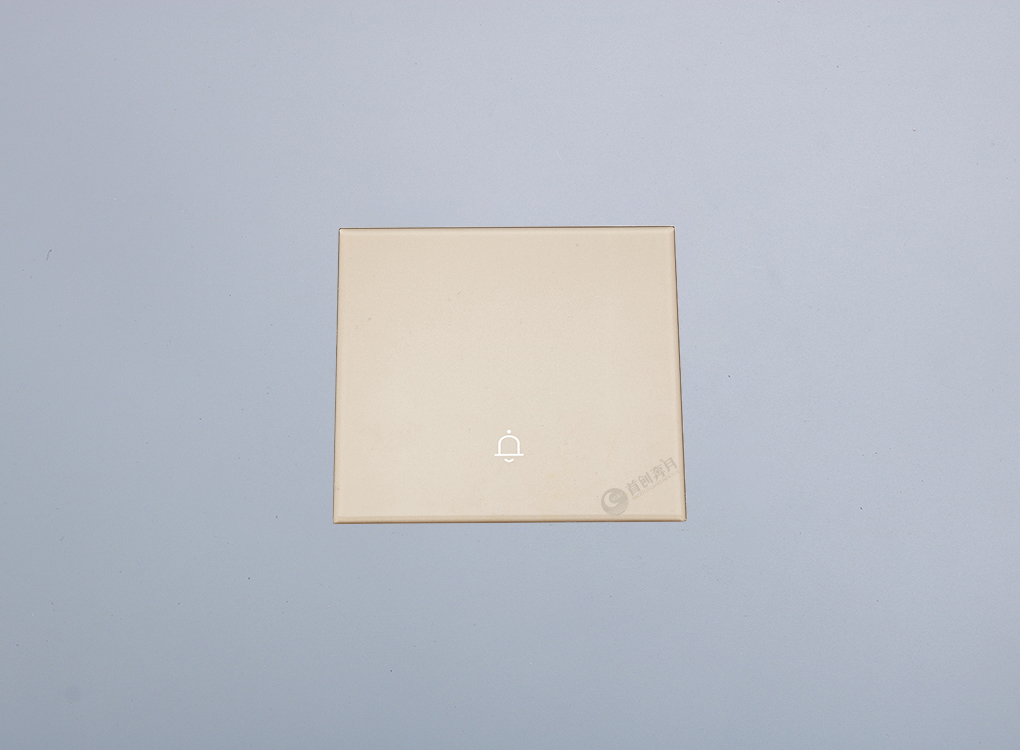 奔月2.5D门铃玻璃面板（金色）