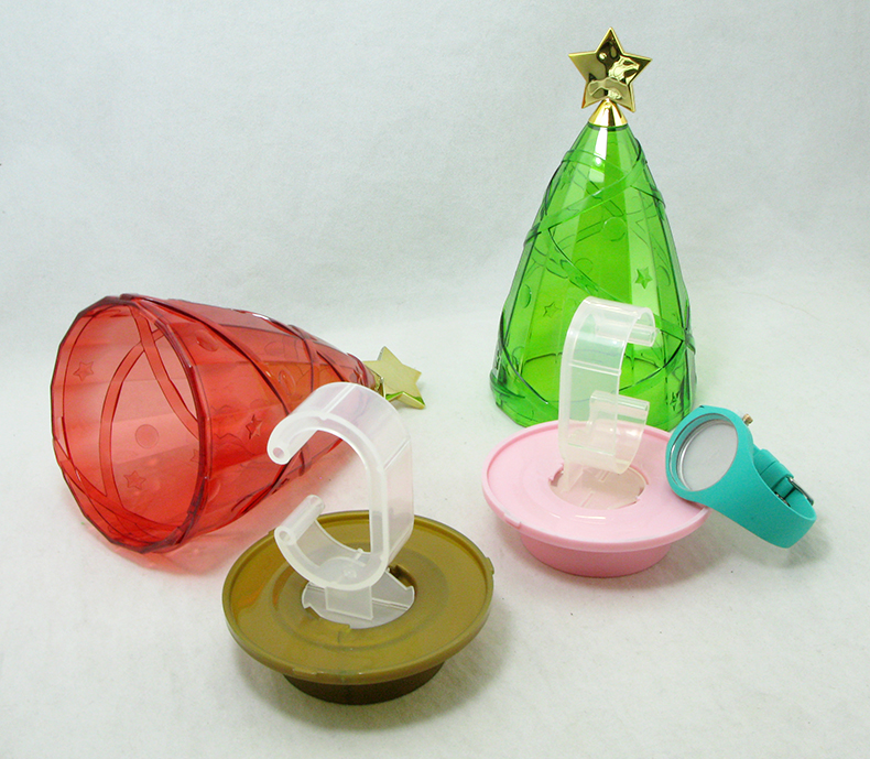 Christmas tree plastic candy box