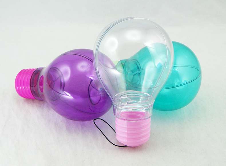 light bulb shaped plastic candy box