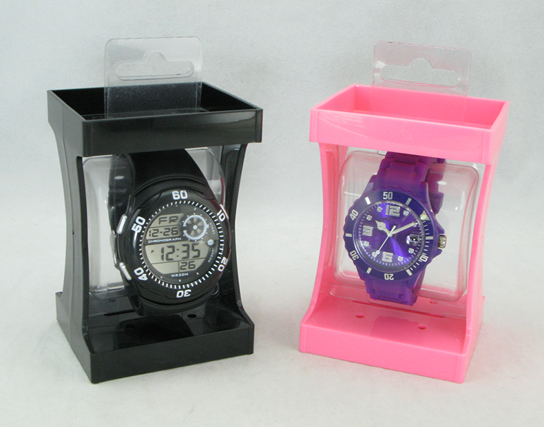 transparent plastic watch box