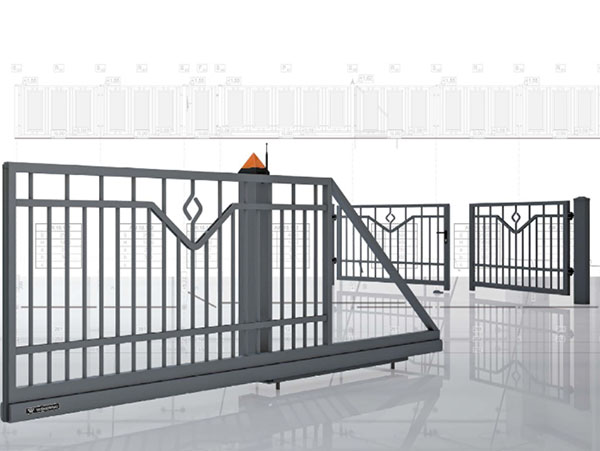 左右推拉铁艺大门