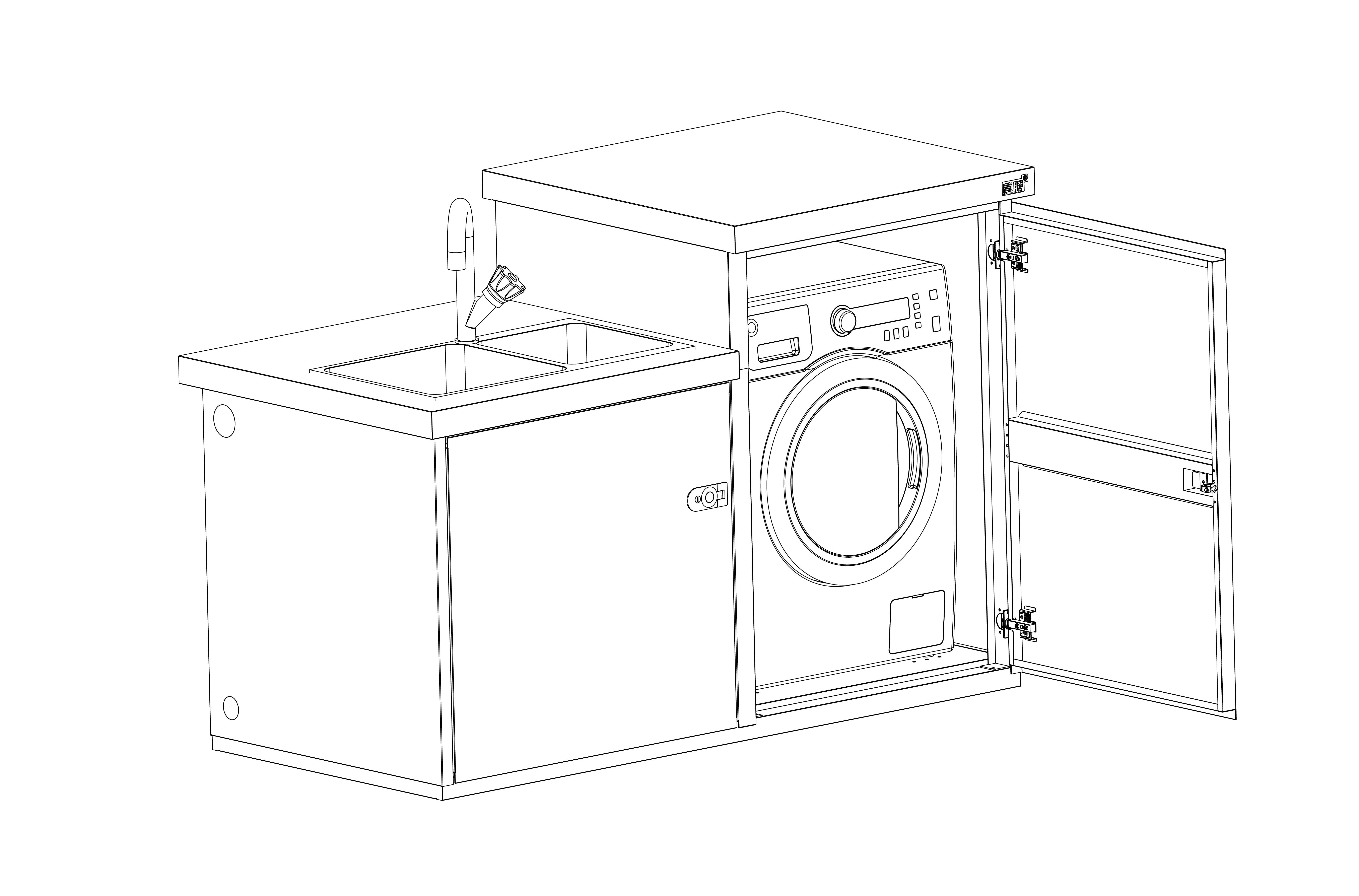 洗衣机洗手台柜
