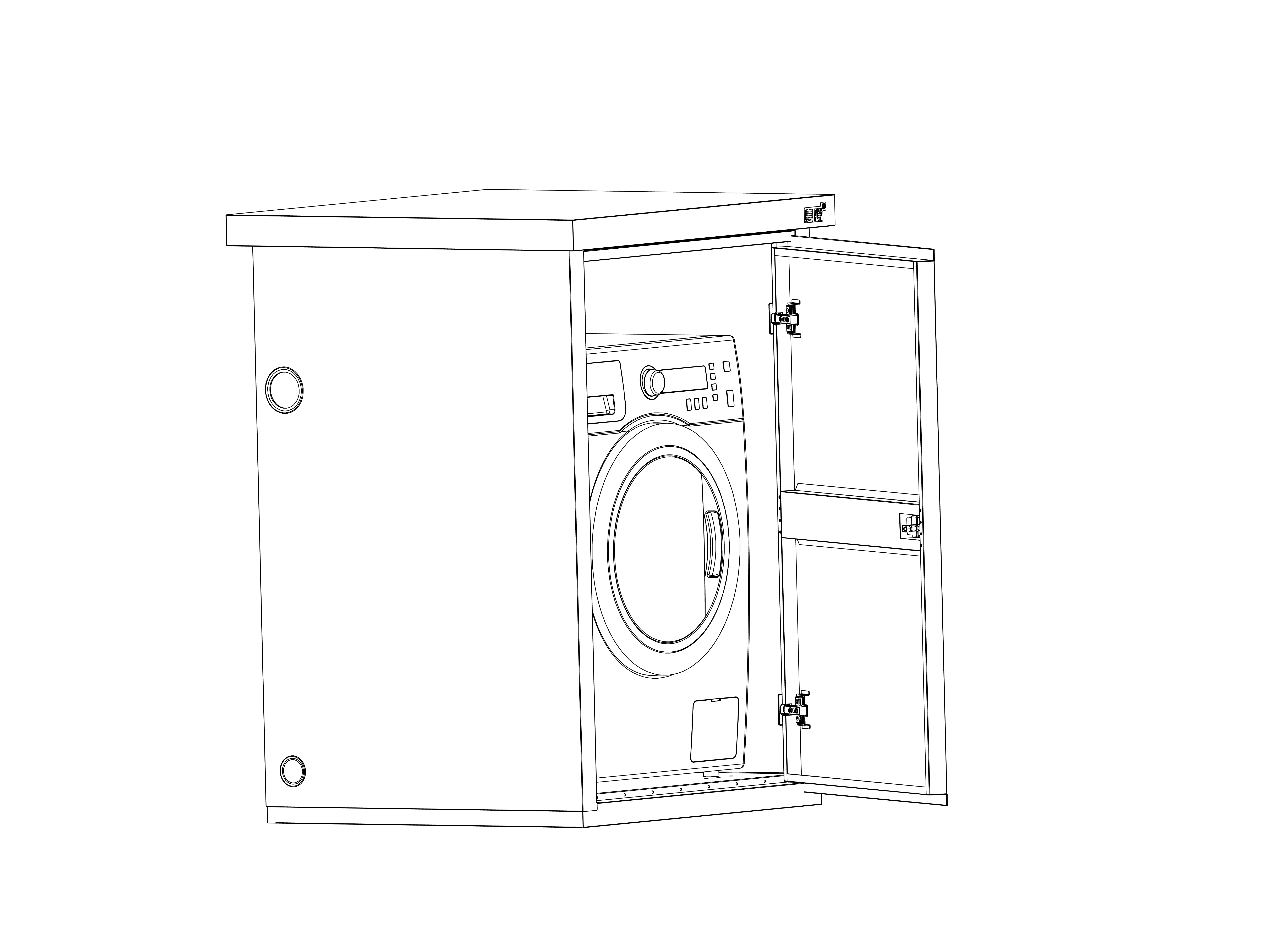 单门洗衣机柜