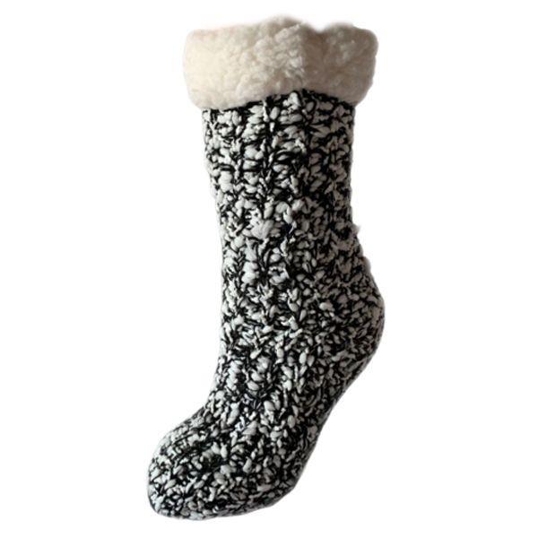 Womens Sherpa Lined Slipper Socks